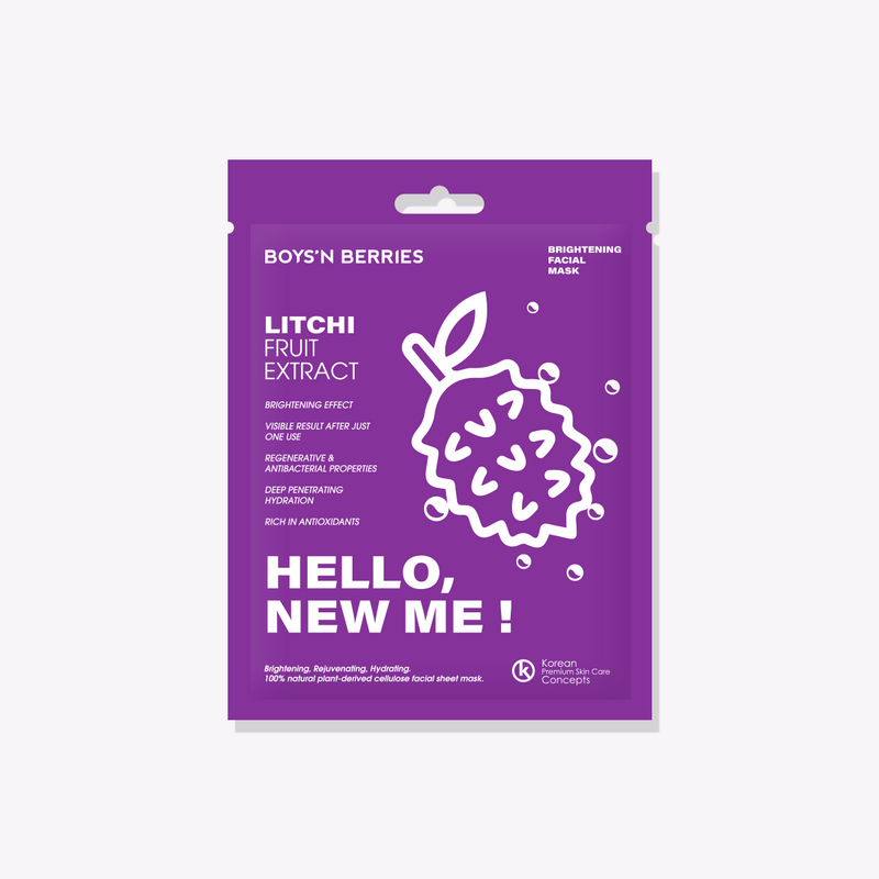 Hello, New Me! Litchi Mask, Face Mask, Boys'n Berries